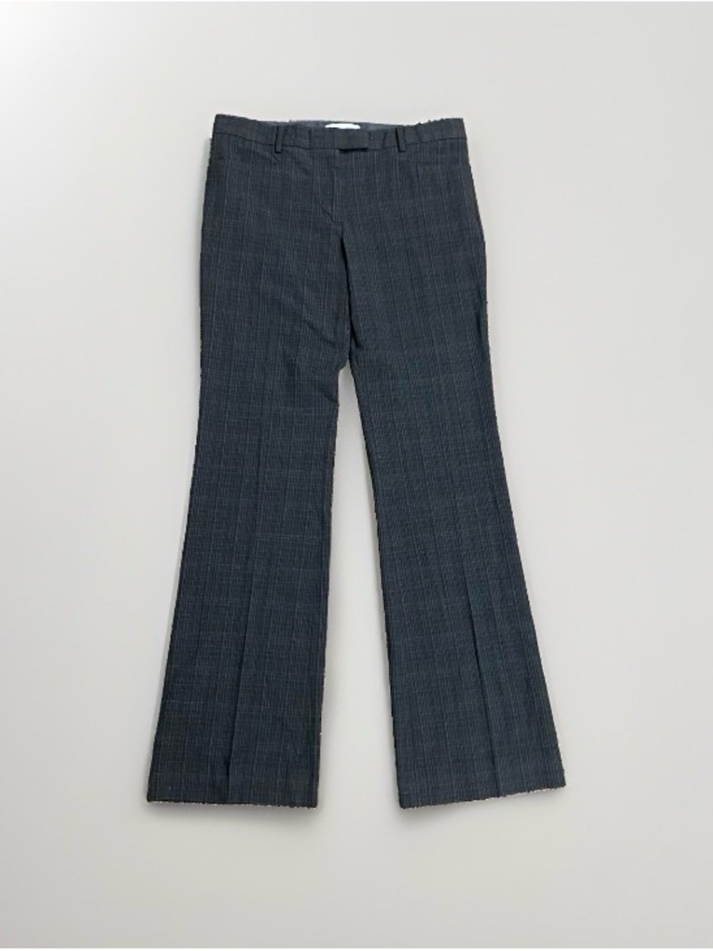 GAP Charcoal Gray Plaid Modern Flare Trouser Dress Pants Women’s Sz 6R Stretch